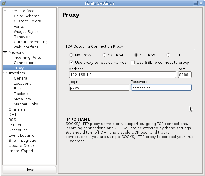 pulltube proxy settings